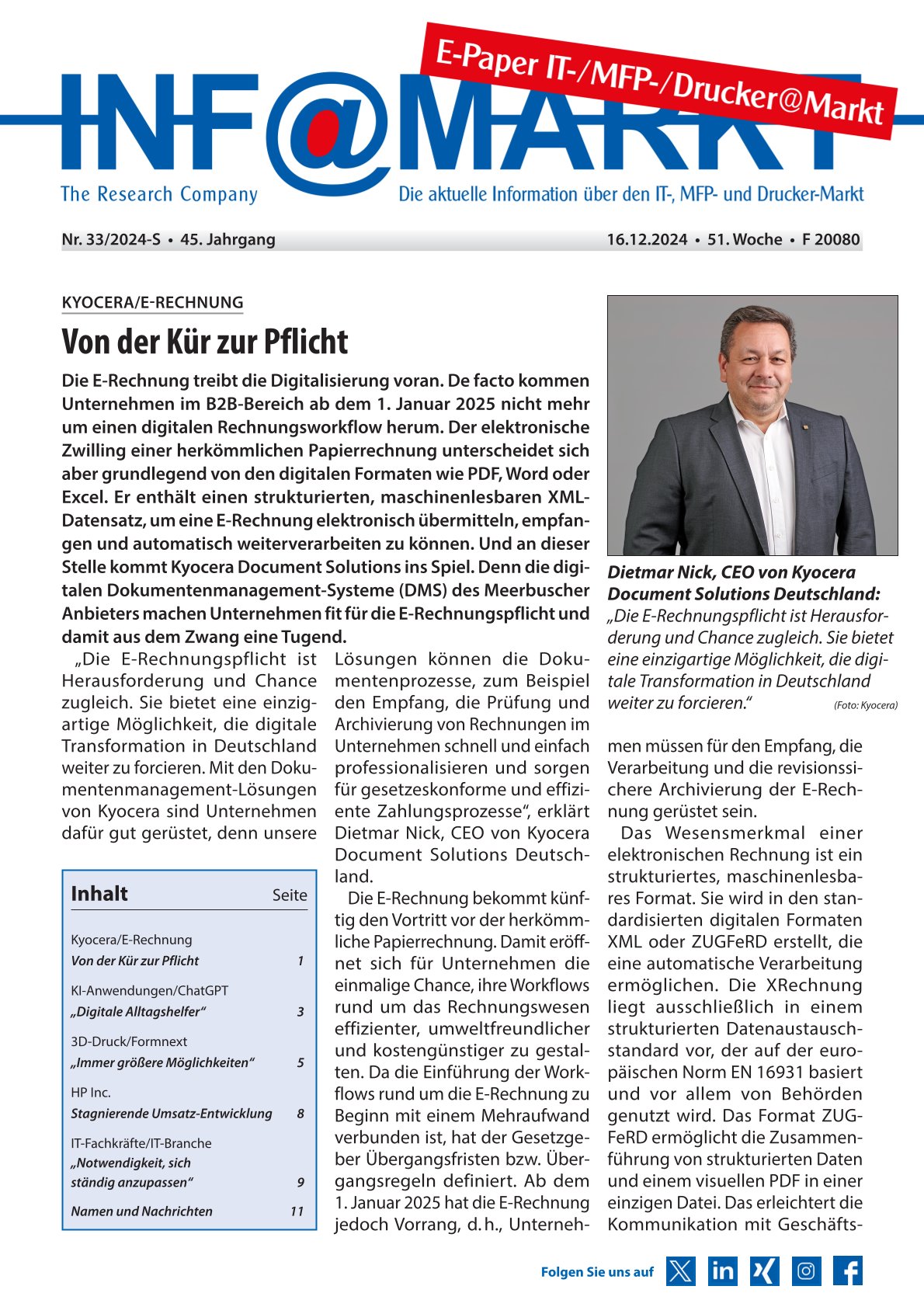 Infomarkt Sonderausgabe 