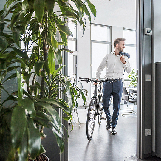 Umweltfreundliche Arbeitswege